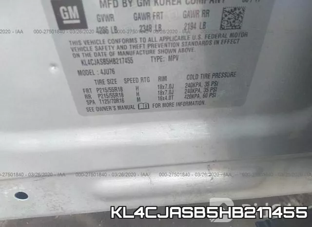 KL4CJASB5HB217455 фото 10