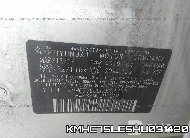 KMHC75LC5HU031420 фото 10