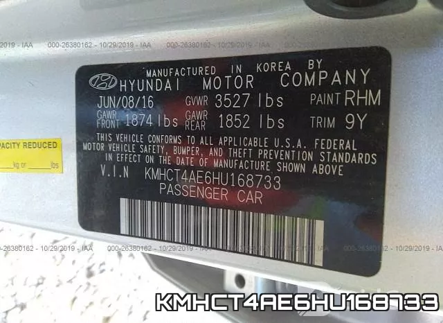 KMHCT4AE6HU168733 фото 10