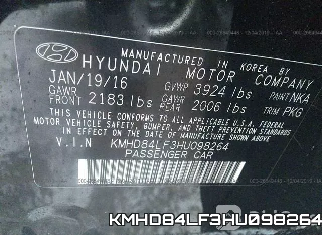 KMHD84LF3HU098264 фото 10