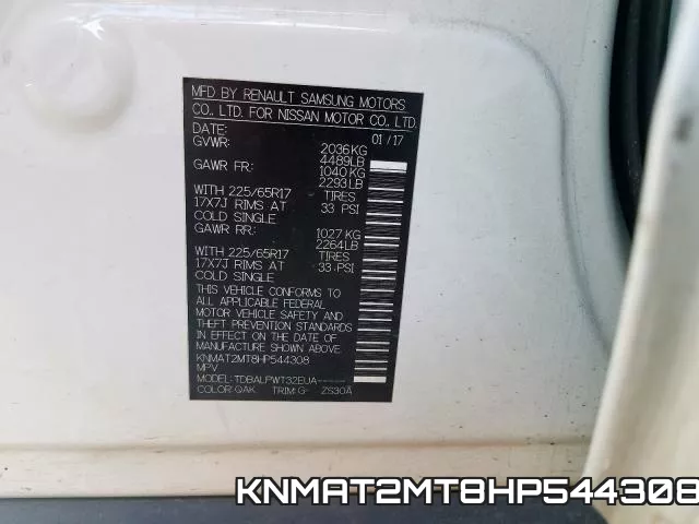 KNMAT2MT8HP544308 фото 2