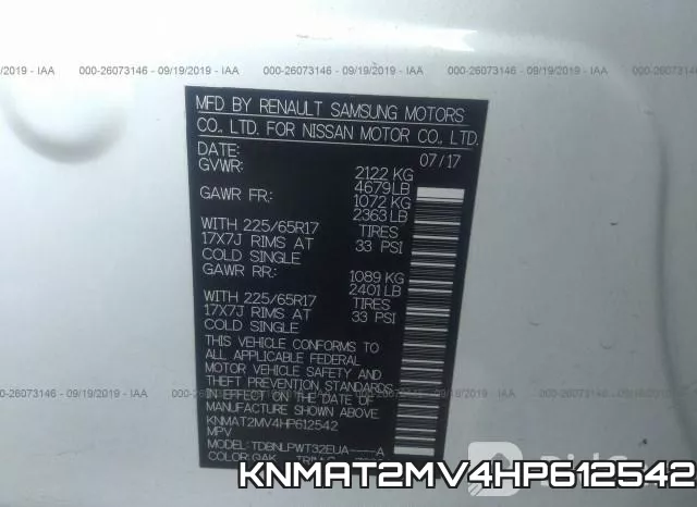 KNMAT2MV4HP612542 фото 10