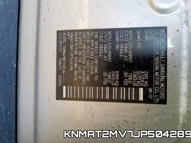 KNMAT2MV7JP504289 фото 2