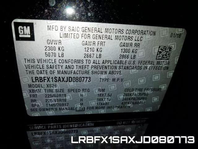 LRBFX1SAXJD080773 фото 2