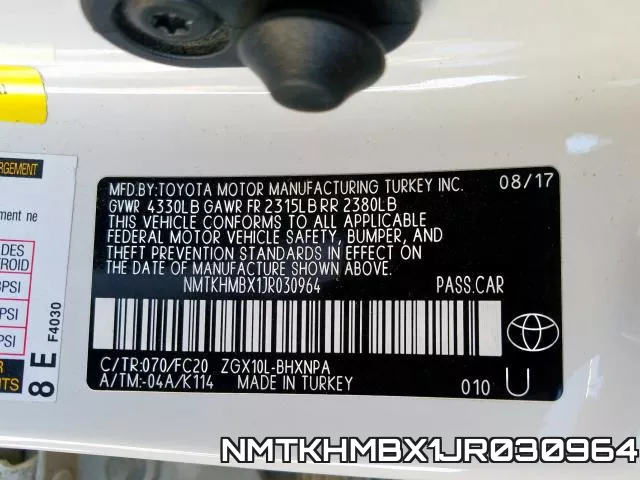 NMTKHMBX1JR030964 фото 2
