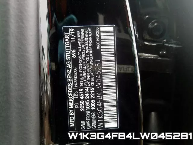 W1K3G4FB4LW045281 фото 2