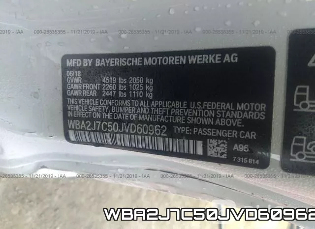 WBA2J7C50JVD60962 фото 10