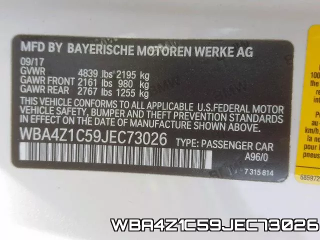 WBA4Z1C59JEC73026 фото 2