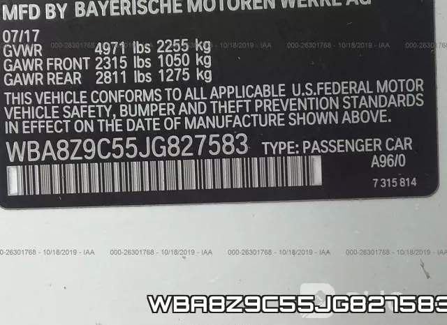 WBA8Z9C55JG827583 фото 10