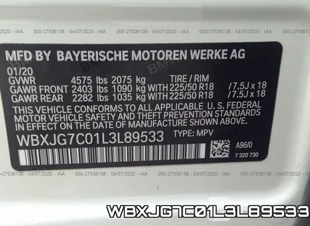 WBXJG7C01L3L89533 фото 10