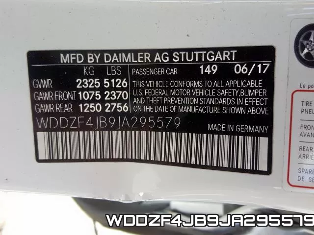 WDDZF4JB9JA295579 фото 2