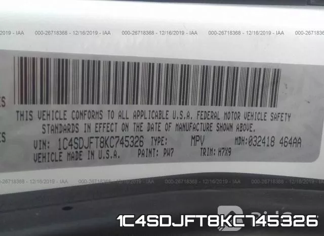1C4SDJFT8KC745326 фото 10