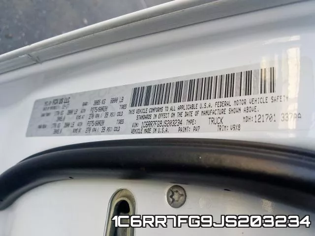 1C6RR7FG9JS203234 фото 2
