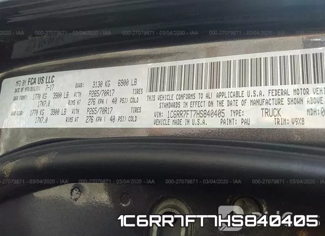 1C6RR7FT7HS840405 фото 10