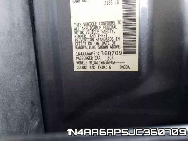 1N4AA6AP5JC360709 фото 2