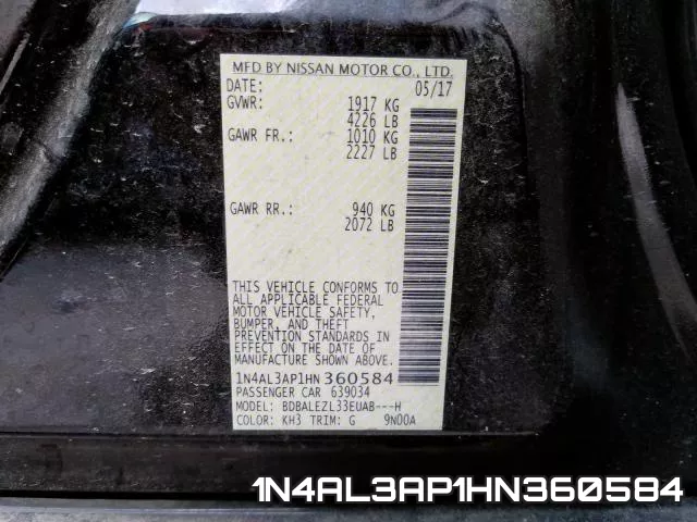1N4AL3AP1HN360584 фото 2