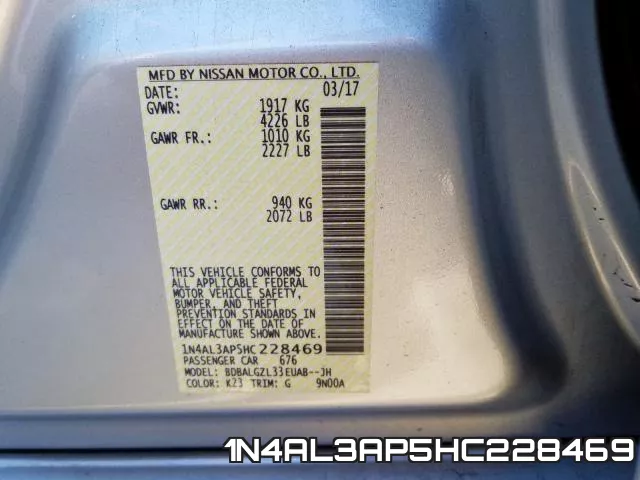 1N4AL3AP5HC228469 фото 2