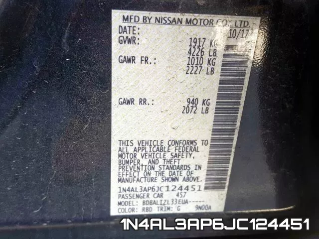 1N4AL3AP6JC124451 фото 2