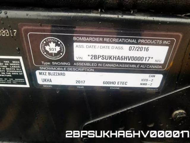 2BPSUKHA6HV000017 фото 2