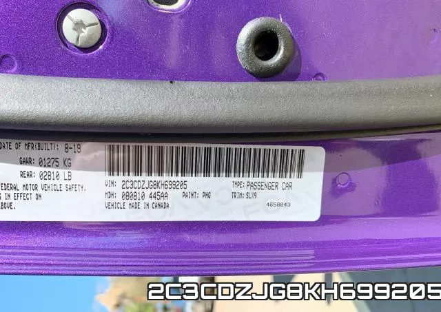 2C3CDZJG8KH699205 фото 2