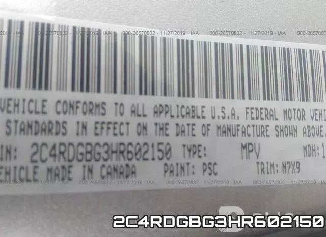 2C4RDGBG3HR602150 фото 10