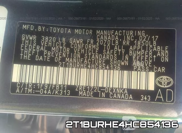 2T1BURHE4HC854136 фото 10