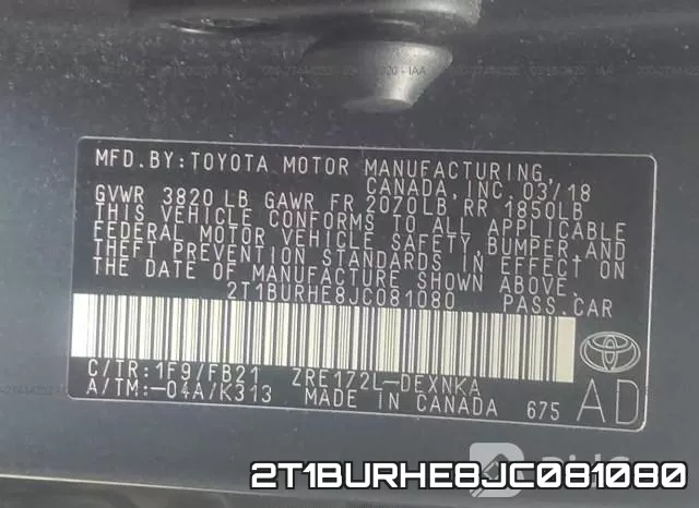 2T1BURHE8JC081080 фото 10