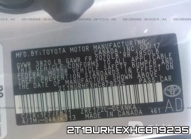 2T1BURHEXHC879235 фото 10