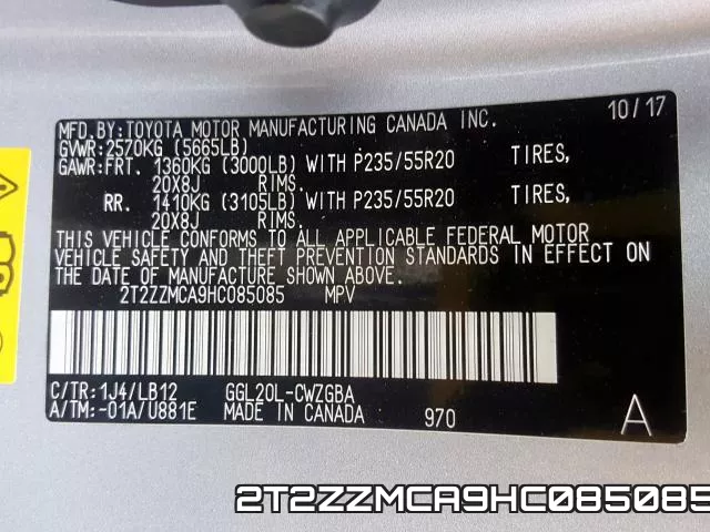 2T2ZZMCA9HC085085 фото 2