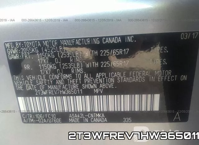 2T3WFREV7HW365011 фото 10