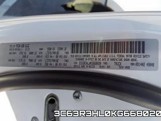 3C63R3HL0KG668020 фото 2
