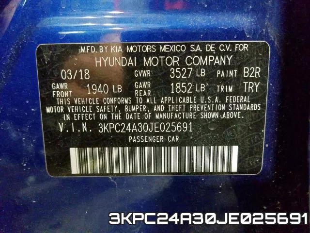 3KPC24A30JE025691 фото 2