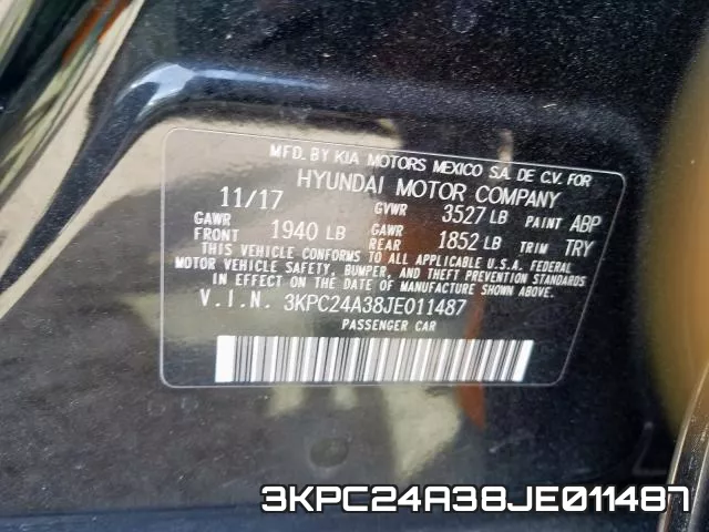 3KPC24A38JE011487 фото 2