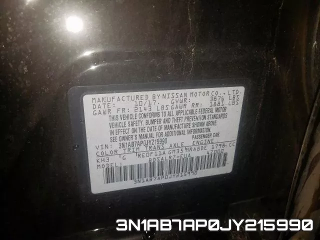 3N1AB7AP0JY215990 фото 2