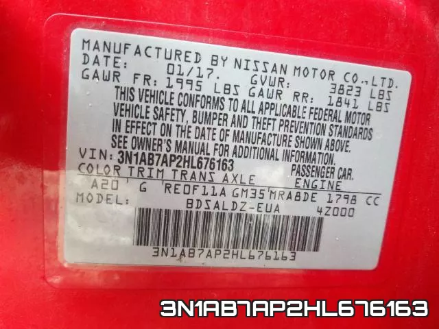 3N1AB7AP2HL676163 фото 2