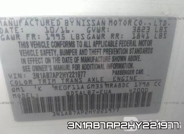 3N1AB7AP2HY221977 фото 10