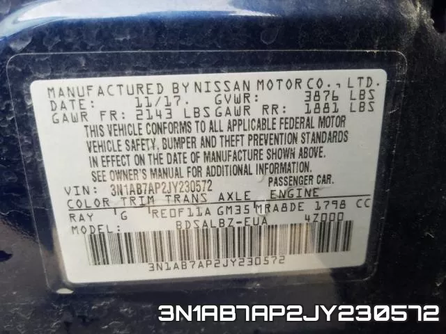 3N1AB7AP2JY230572 фото 2