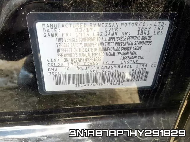 3N1AB7AP7HY291829 фото 2