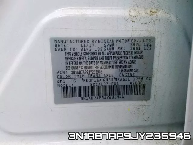 3N1AB7AP9JY235946 фото 2