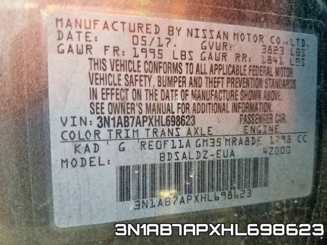 3N1AB7APXHL698623 фото 2