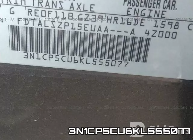 3N1CP5CU6KL555077 фото 10