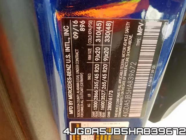 4JGDA5JB5HA839672 фото 2