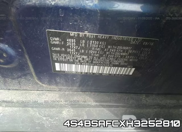 4S4BSAFCXH3252810 фото 10