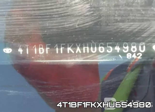 4T1BF1FKXHU654980 фото 10