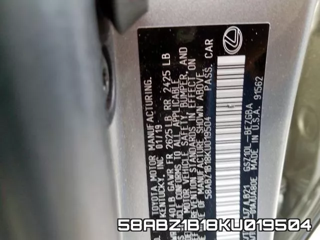 58ABZ1B18KU019504 фото 2