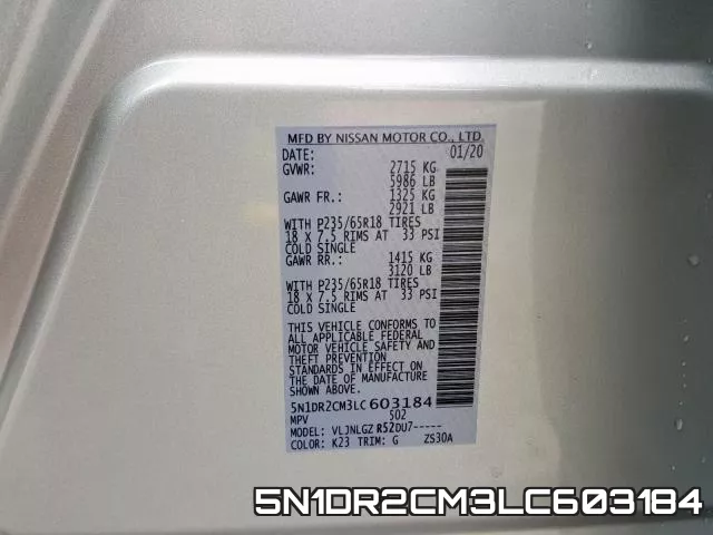5N1DR2CM3LC603184 фото 2