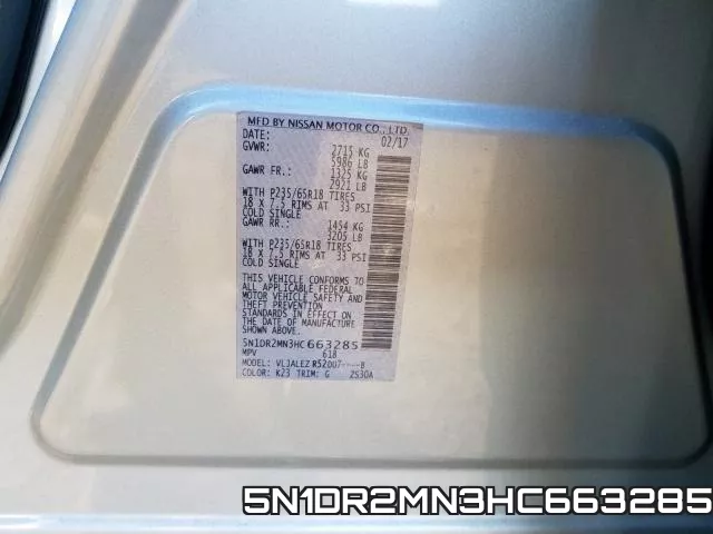5N1DR2MN3HC663285 фото 2