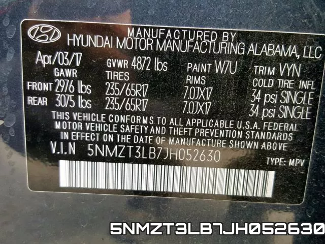 5NMZT3LB7JH052630 фото 2