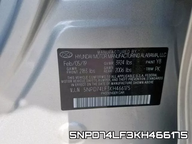 5NPD74LF3KH466175 фото 2