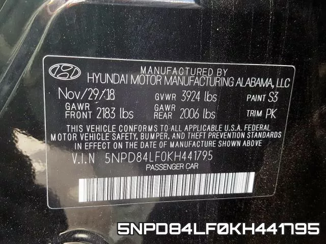 5NPD84LF0KH441795 фото 2